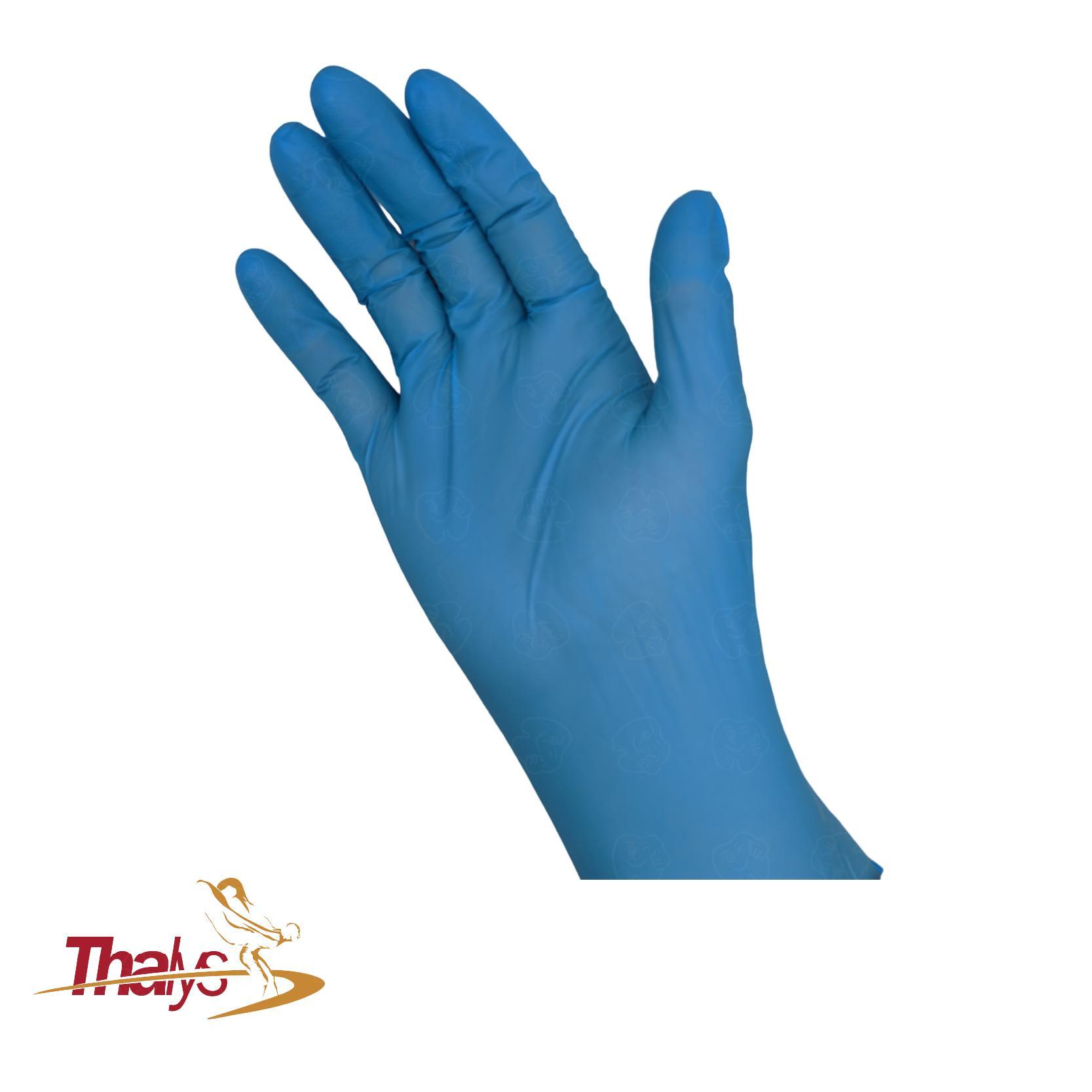 Guantes de Nitrilo Azul vista 2